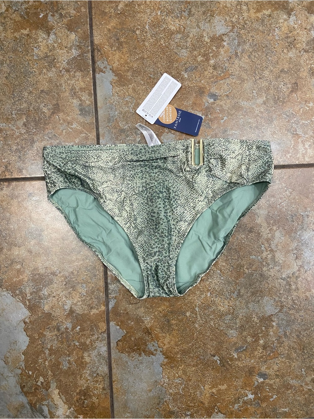 Fantasie Green One-Piece Swim with Gold Accent - Picture 2 of 8